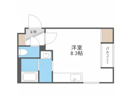 オッペンハイムN15(ワンルーム/2階)の間取り写真