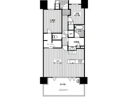 ル・シェモア利町(2LDK/1階)の間取り写真