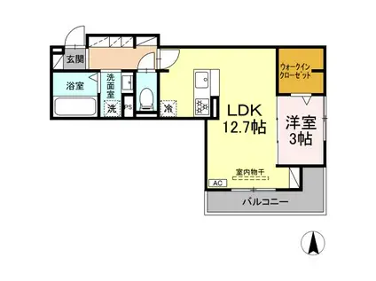 リアンメゾン(1LDK/2階)の間取り写真