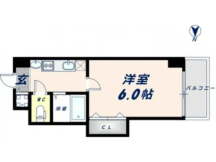 シティスパイアー布施(1K/7階)の間取り写真