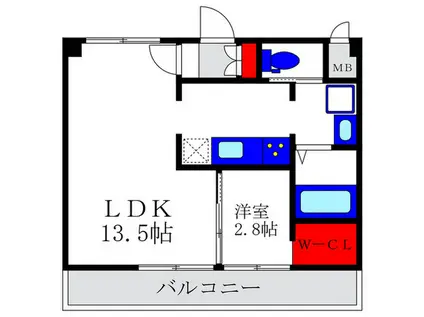 和田ビル(1LDK/4階)の間取り写真