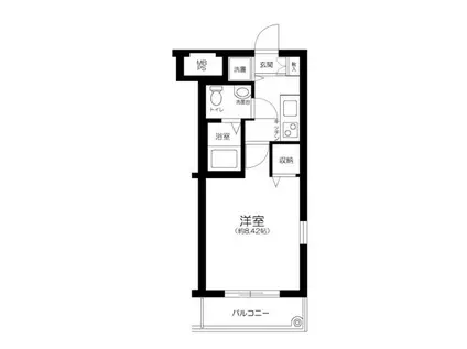 ル・リオン経堂PLESASANT(1K/1階)の間取り写真