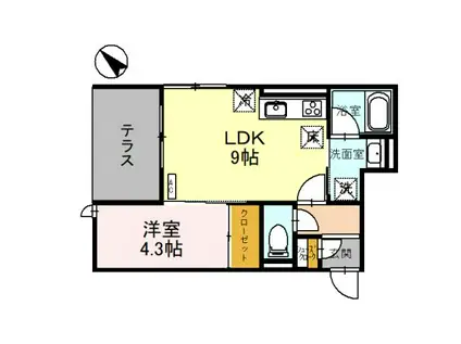 ANATOLI(1LDK/1階)の間取り写真