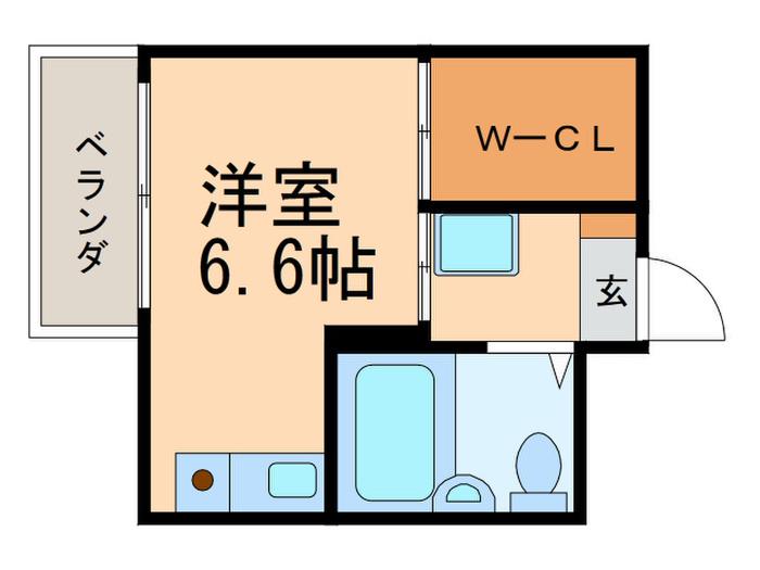 BAKER ST 221B(ワンルーム/4階)の間取り写真