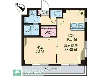 ベルプレジール(1LDK/2階)の間取り写真