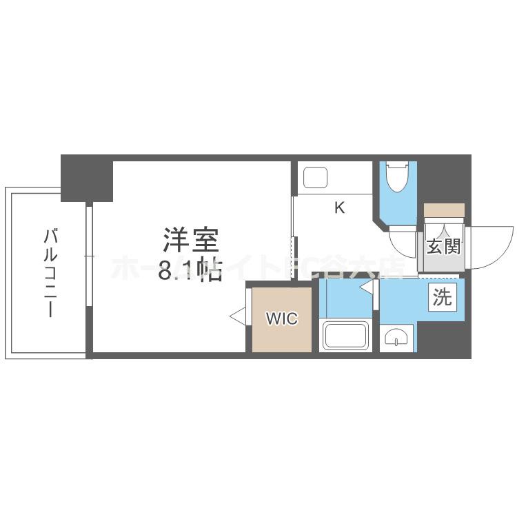 LOUIS RESIDENCE弁天町(1K/5階)の間取り写真