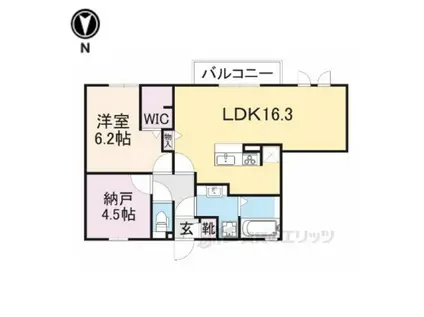 レスペランス A棟(1LDK/2階)の間取り写真