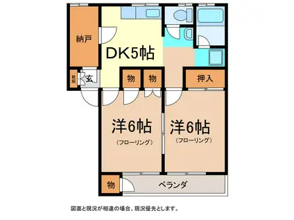 IDEAL APARTMENT 501(2DK/1階)の間取り写真