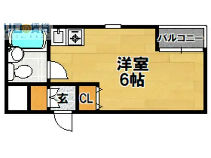 パインハイツ(1K/1階)の間取り写真