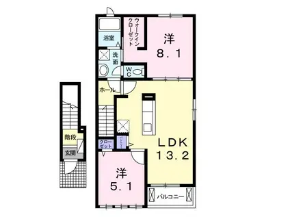 ソルティーロ.N(2LDK/2階)の間取り写真