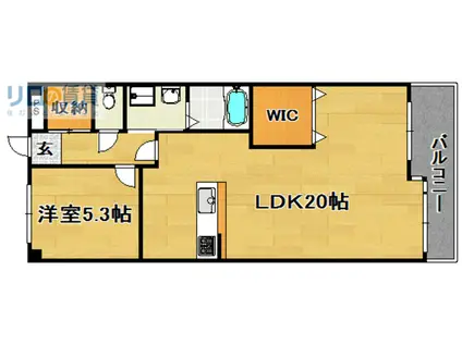 ハイツ寿見礼(1LDK/1階)の間取り写真