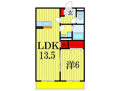 レジェンドヒル(1LDK/3階)の間取り写真