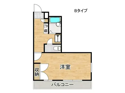 レオパレス二色の浜A(1K/2階)の間取り写真