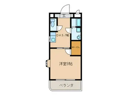 ルーチェクール花畑(1DK/3階)の間取り写真