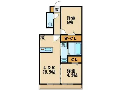 SOLEADO FUCHU (2LDK/1階)の間取り写真