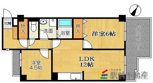 レキシントンスクエア浄水(2LDK/8階)の間取り写真