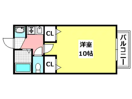 MAISON DU ANGE (1K/1階)の間取り写真