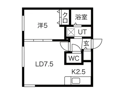 LICHTRARE南郷(1LDK/3階)の間取り写真