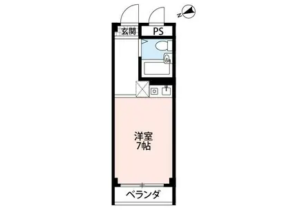 エスポアール飯能(ワンルーム/3階)の間取り写真