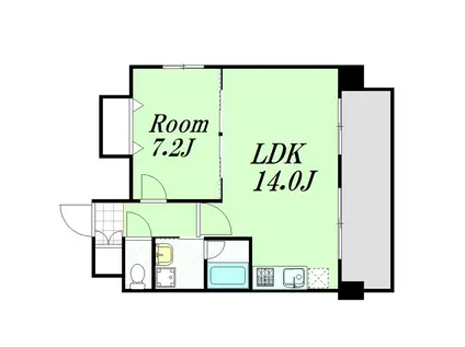 新大阪南グランドマンション(1LDK/9階)の間取り写真