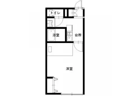 ディアム・コーセイ(1K/2階)の間取り写真