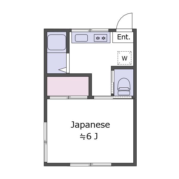 コーポ堀江(1K/2階)の間取り写真