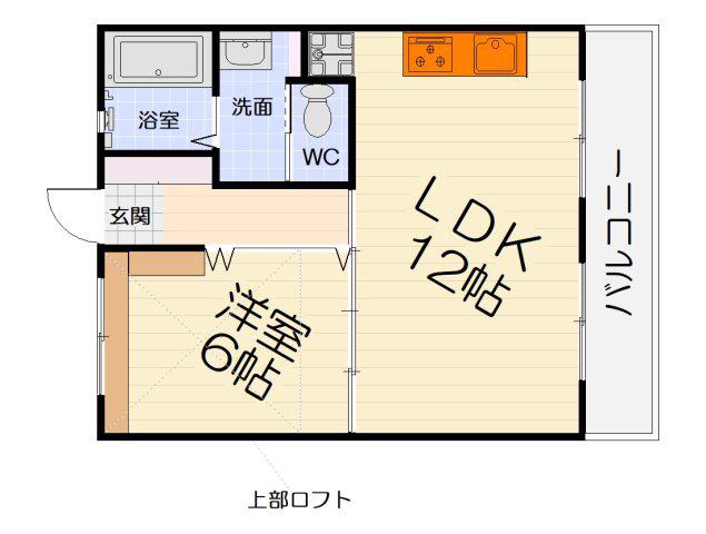 ブリーズK(1LDK/4階)の間取り写真