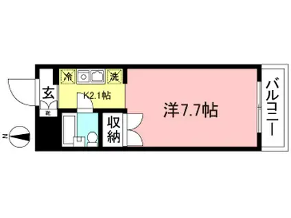 エムズビル(1K/2階)の間取り写真