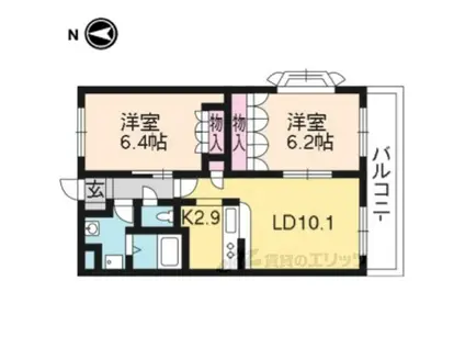 パステルヒルズ(2LDK/3階)の間取り写真