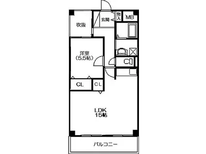 グリーンロータス I(1LDK/3階)の間取り写真