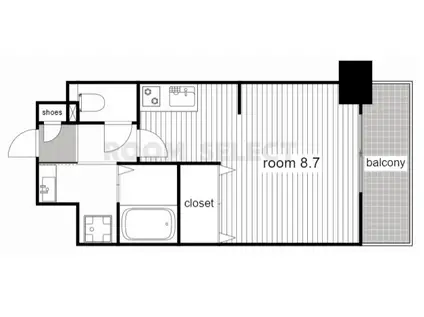 プログレッソ八田(1K/7階)の間取り写真