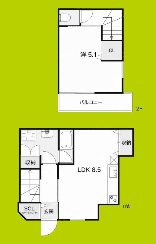 ROYAL RESIDENCE 大和田パークフロント(1LDK/1階)の間取り写真