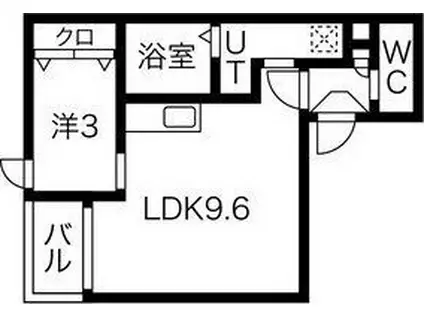 WARREN KUBOMII(1LDK/1階)の間取り写真