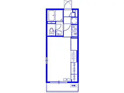 LIVLI ZENBA(1K/1階)の間取り写真