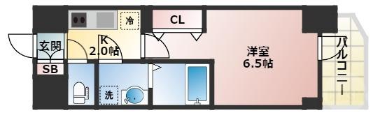 S-RESIDENCE新大阪RISH(1K/10階)の間取り写真