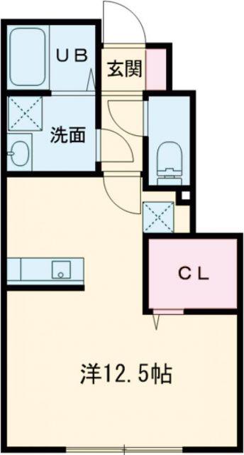 CLAIRE MOTOMACHI(ワンルーム/1階)の間取り写真