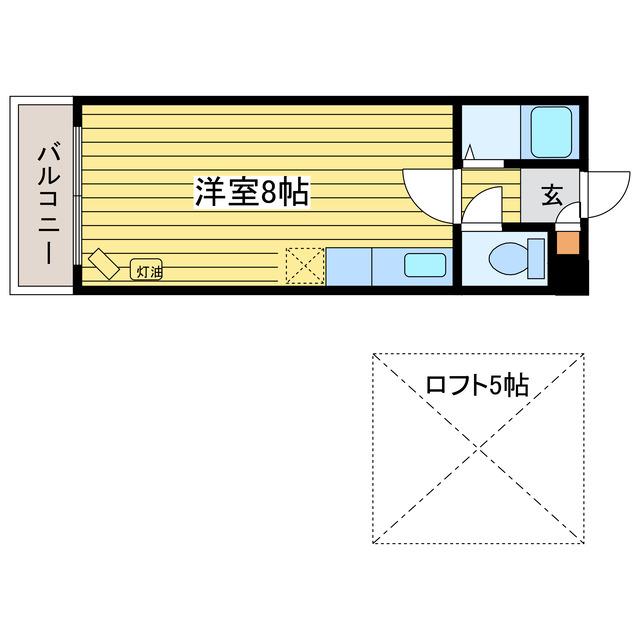 マトリックス北12条(ワンルーム/2階)の間取り写真