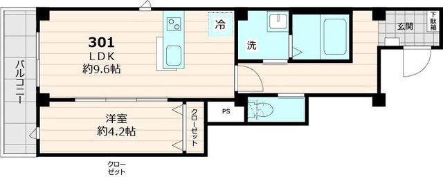 ケイ ハウス(1LDK/2階)の間取り写真