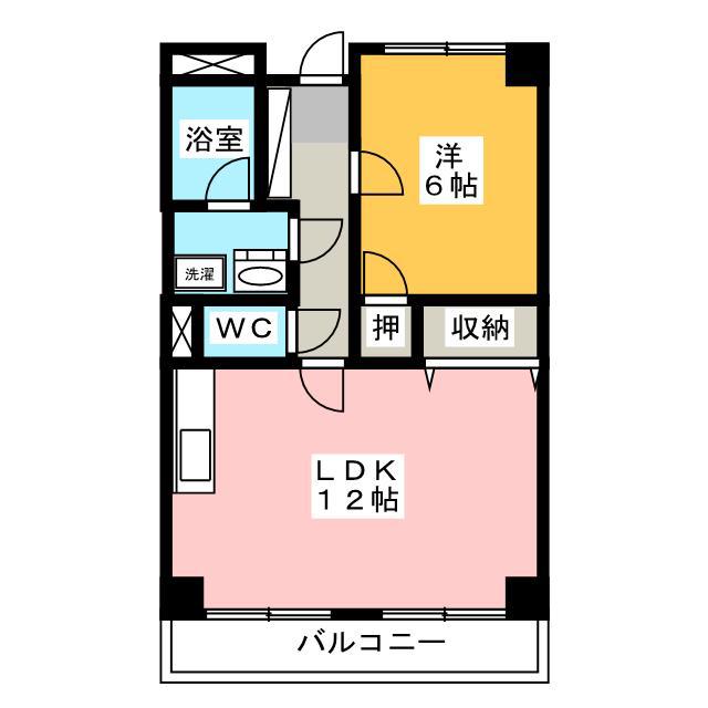 LIMPIAプレステージサザン(1LDK/3階)の間取り写真