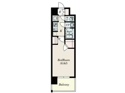 LA DOUCEUR志賀本通II(1K/4階)の間取り写真