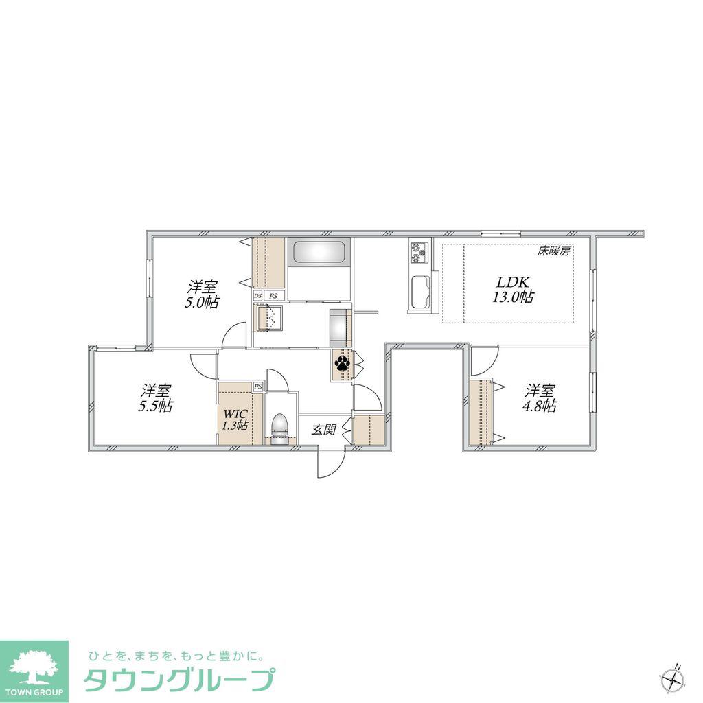 CHOUETTE MAISON(3LDK/1階)の間取り写真