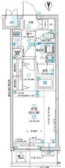 GRAN PASEO神楽坂II グランパセオ神楽坂II(1K/1階)の間取り写真