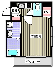 アクアプレイス梅田II(1K/10階)の間取り写真