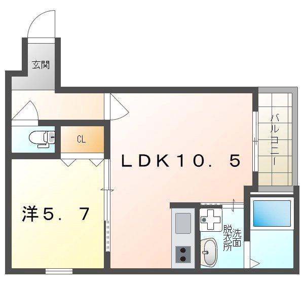 グランシールIII番館(1LDK/1階)の間取り写真