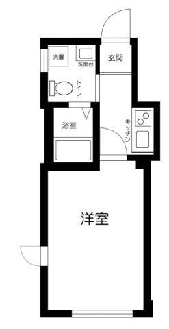 モンクール高野台(1K/2階)の間取り写真