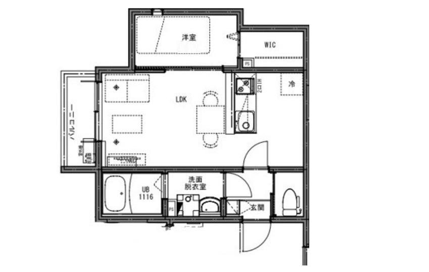 KEIAI RESIDENCE せんげん台VI(1LDK/2階)の間取り写真