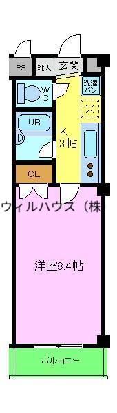 白鷺TKハイツ2号館(1K/2階)の間取り写真