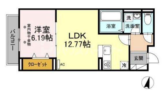 PRECIOUS II(1LDK/2階)の間取り写真