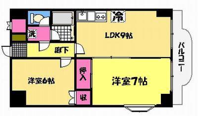 レフア千葉中央(2LDK/8階)の間取り写真