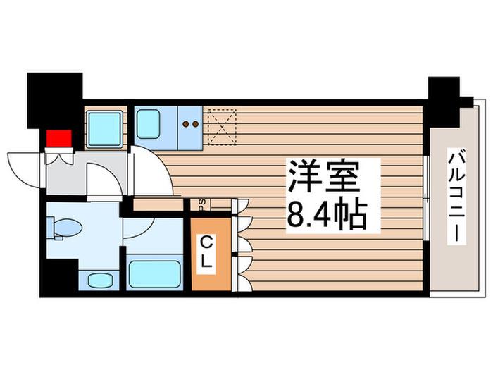 ザ・パークハビオ行徳駅前(ワンルーム/5階)の間取り写真